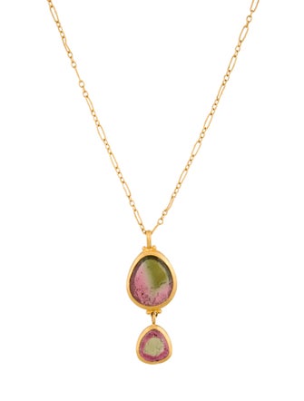 Gurhan 24K Tourmaline Pendant Necklace