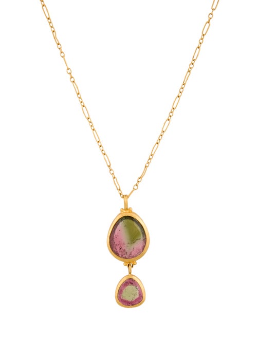 Gurhan 24K Tourmaline Pendant Necklace