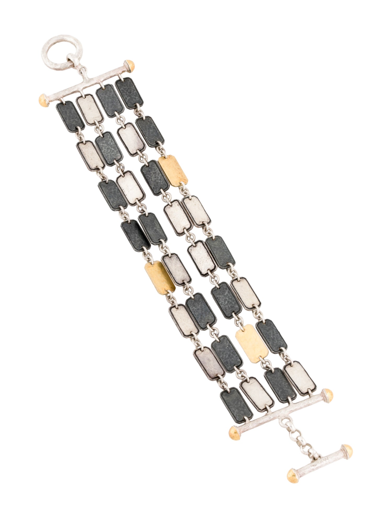 Gurhan Two-Tone Contour Multistrand Link Bracelet