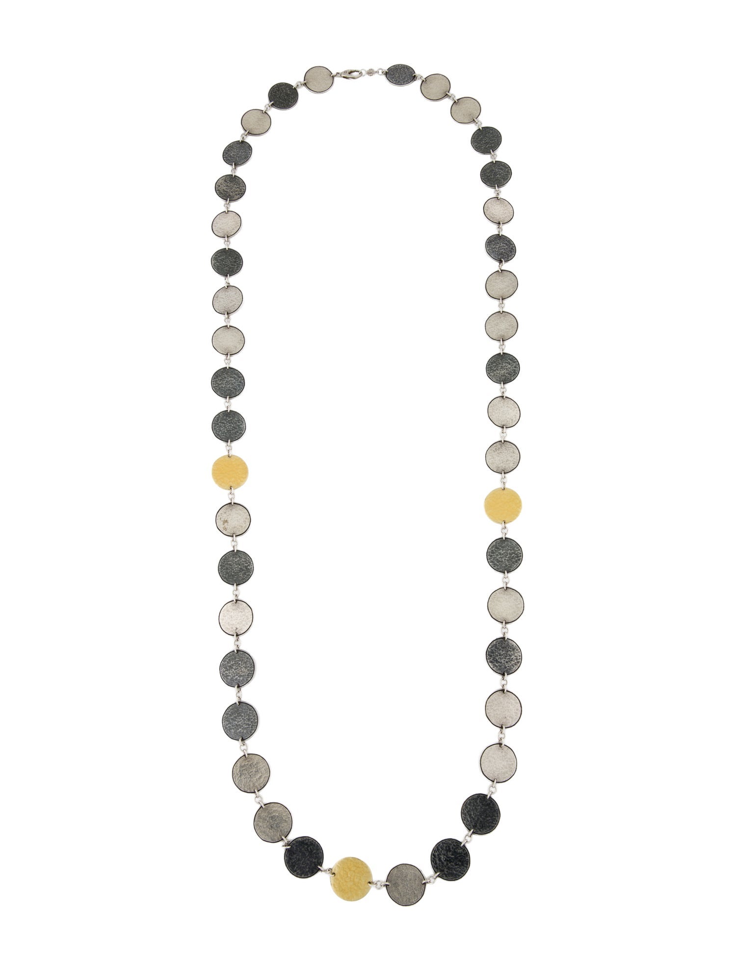 Gurhan Tri-Color Disc Link Necklace