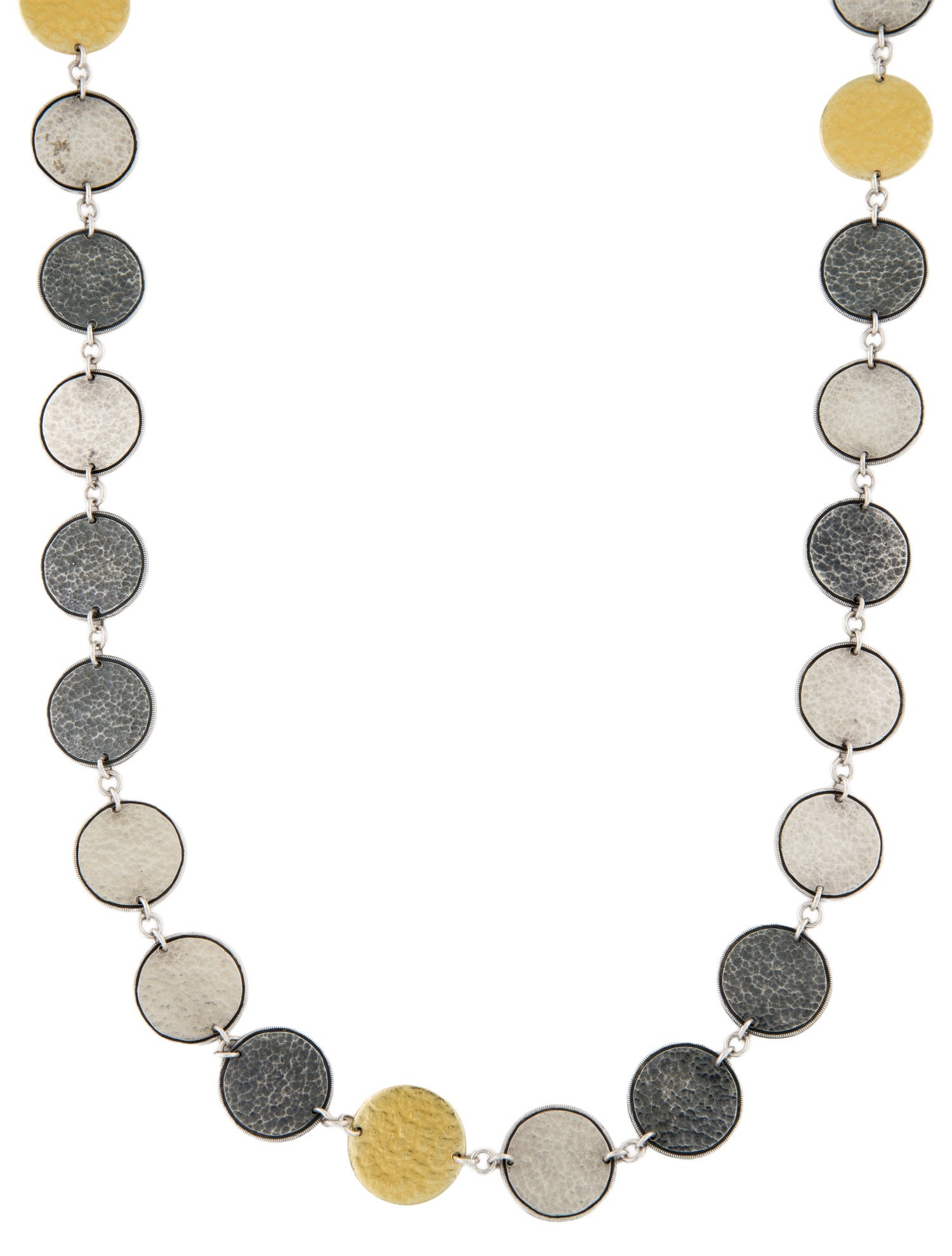 Gurhan Tri-Color Disc Link Necklace