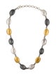 Gurhan Spell Hammered Oval Single-Strand Short Necklace