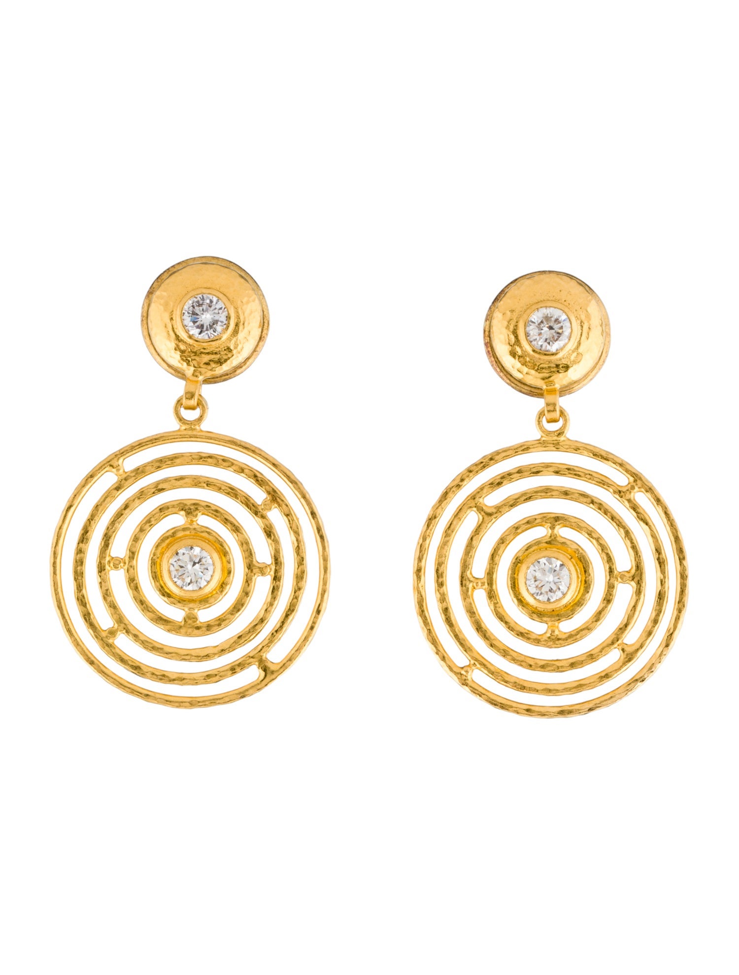 Gurhan 22K Diamond Drop Earrings