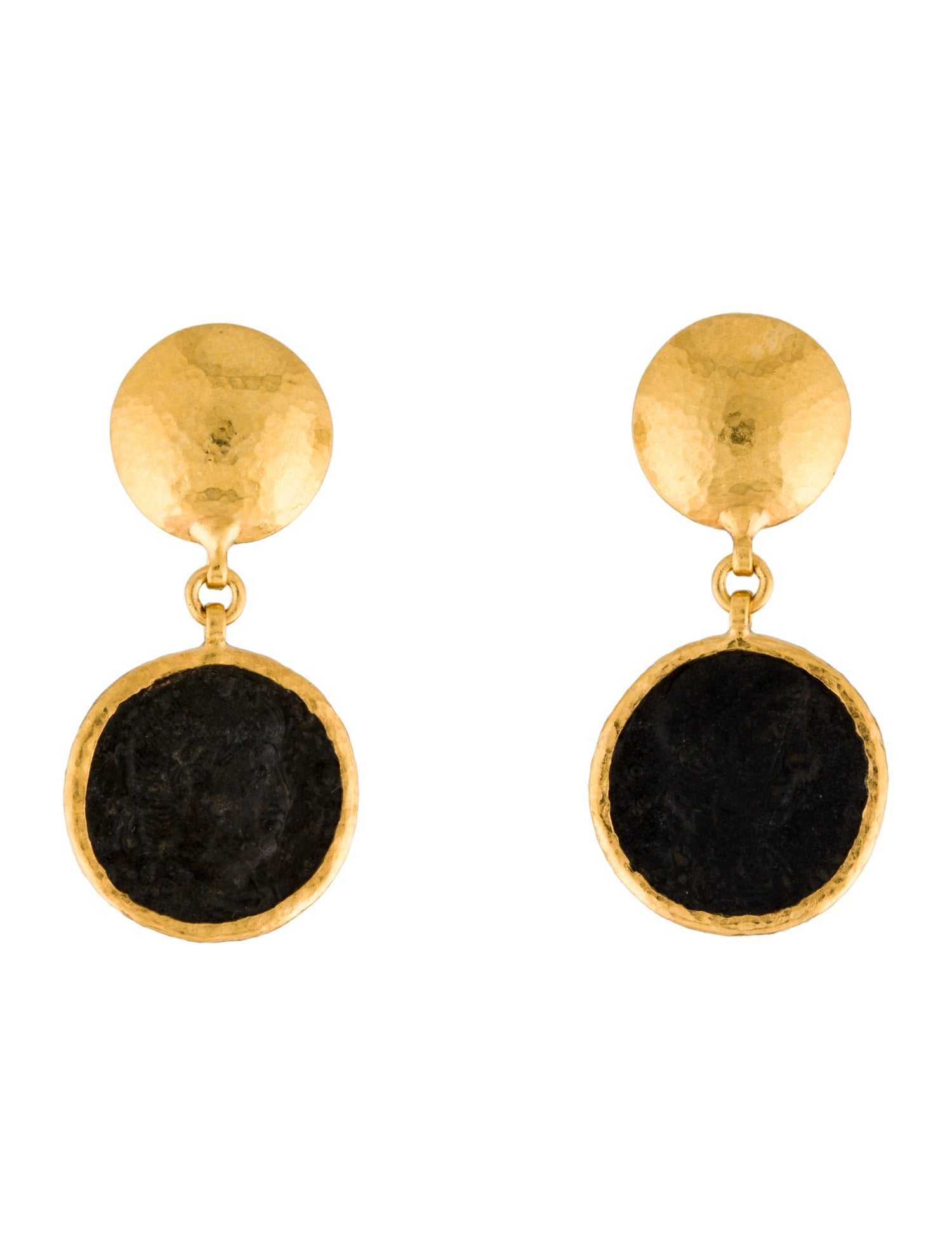 Gurhan 24K Ancient Coin Drop Earrings
