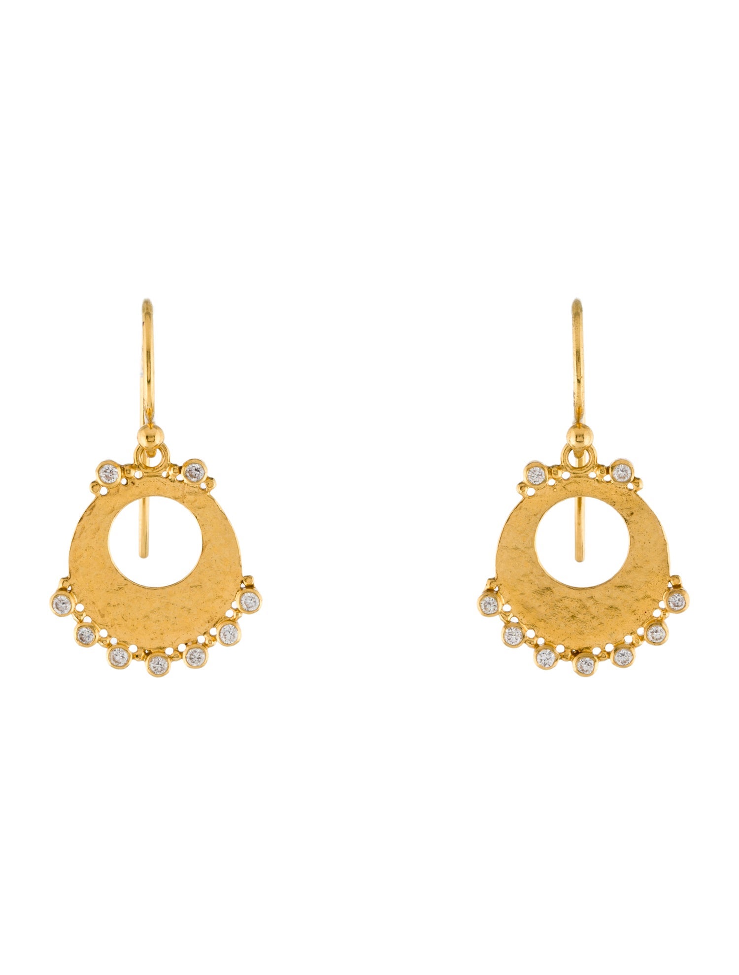 Gurhan 22K Diamond Drop Earrings