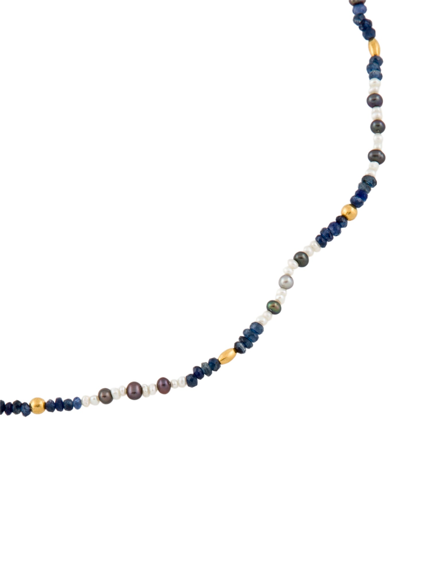 Gurhan 24K Pearl & Sapphire Beaded Necklace