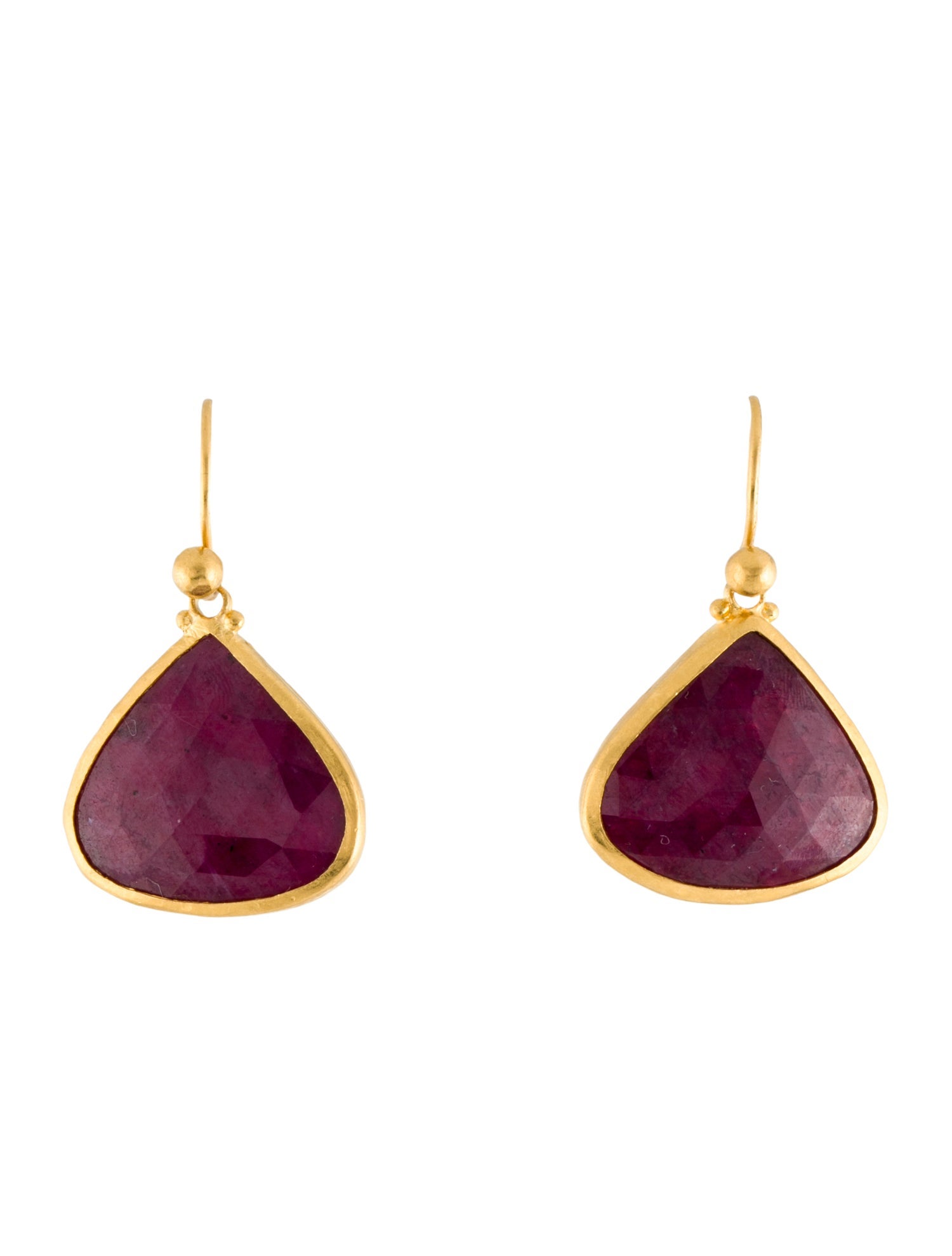 Gurhan 24K Ruby Drop Earrings