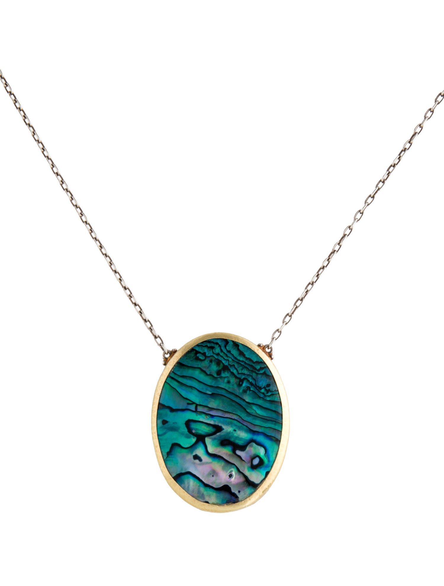 Gurhan Abalone Oval Pendant Necklace