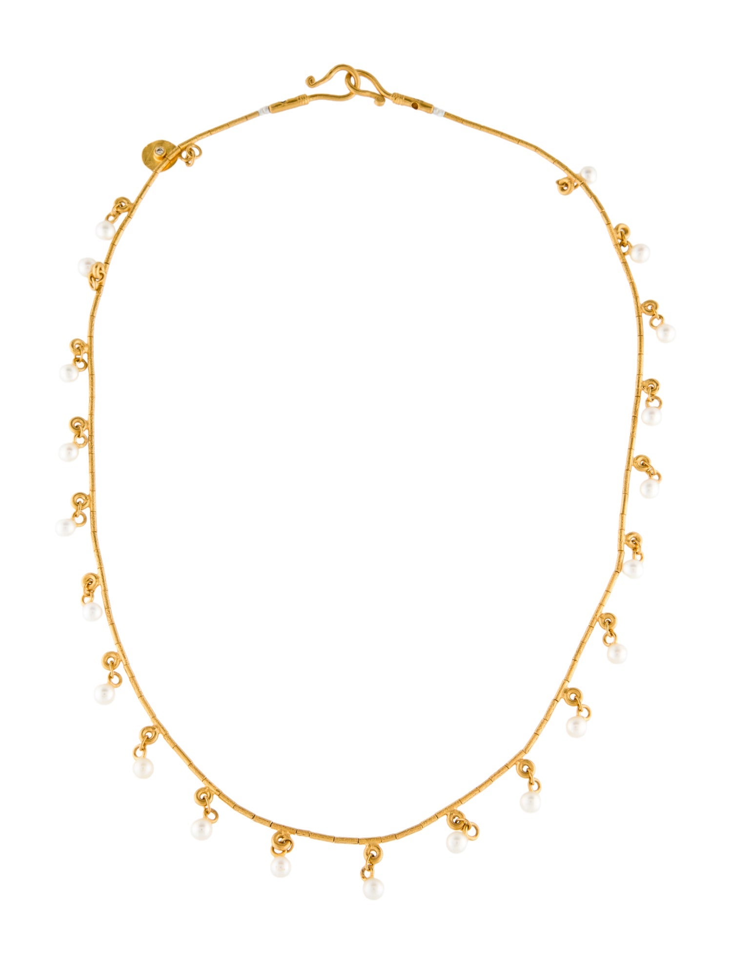 Gurhan 24K Pearl & Diamond Tassel Station Necklace