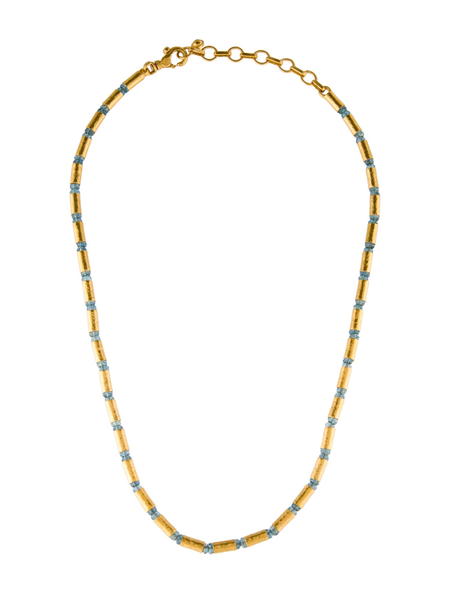 Gurhan 24K Aquamarine & Diamond Vertigo Bead Necklace