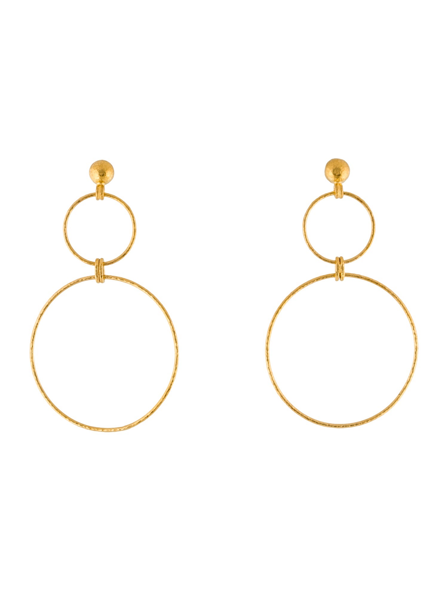 Gurhan 24K Double Hoop Drop Earrings