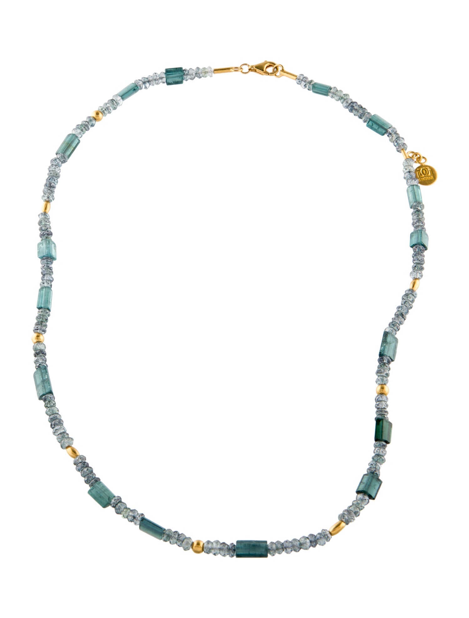 Gurhan 24K Tourmaline & Coated Quartz Bead Strand Necklace
