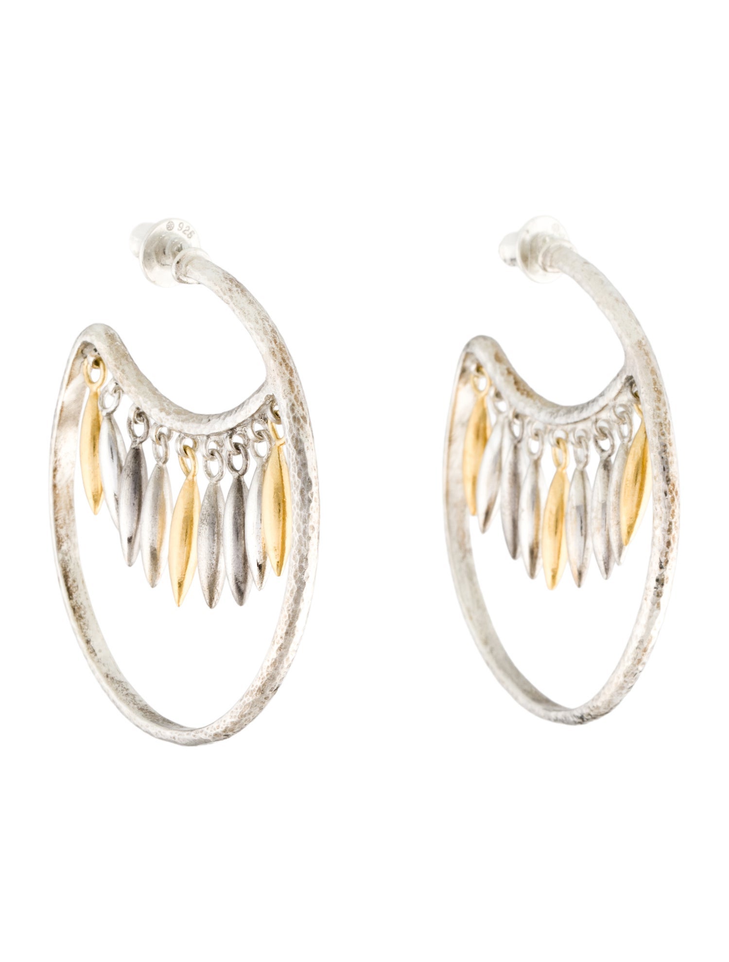 Gurhan Two-Tone Fringe Hoop Earrings