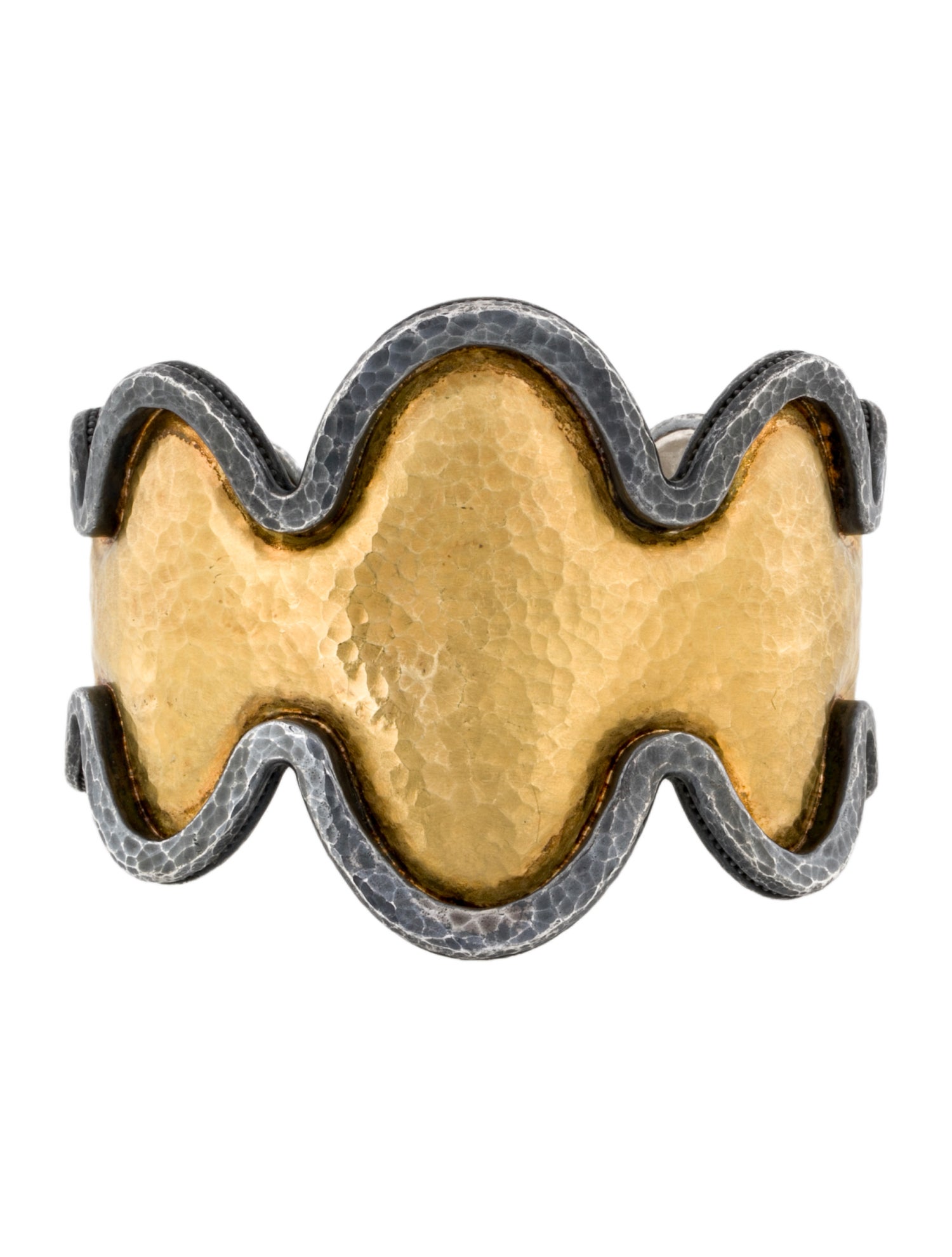 Gurhan Two-Tone Hammered Wavy Cuff