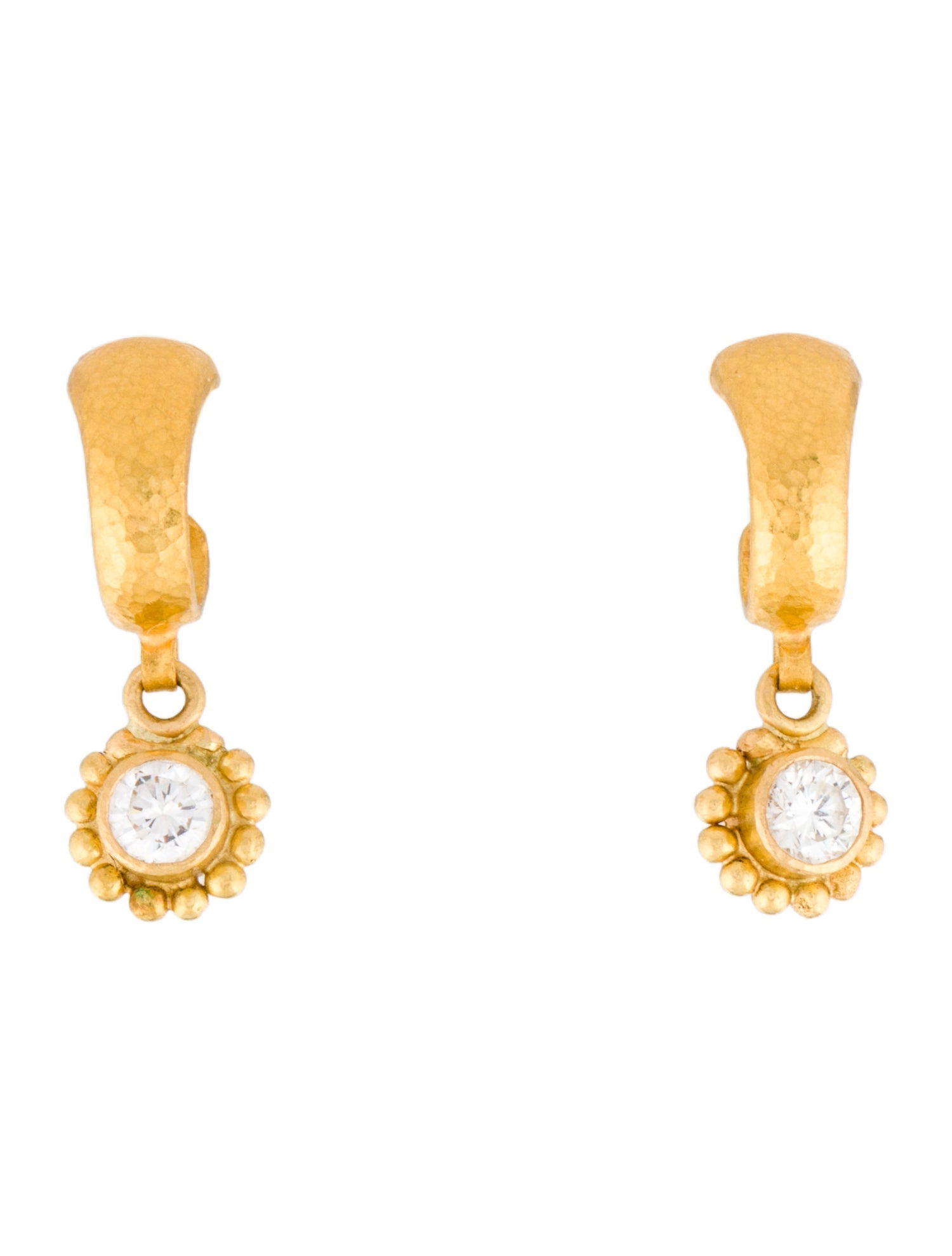 Gurhan 24K Diamond Drop Earrings