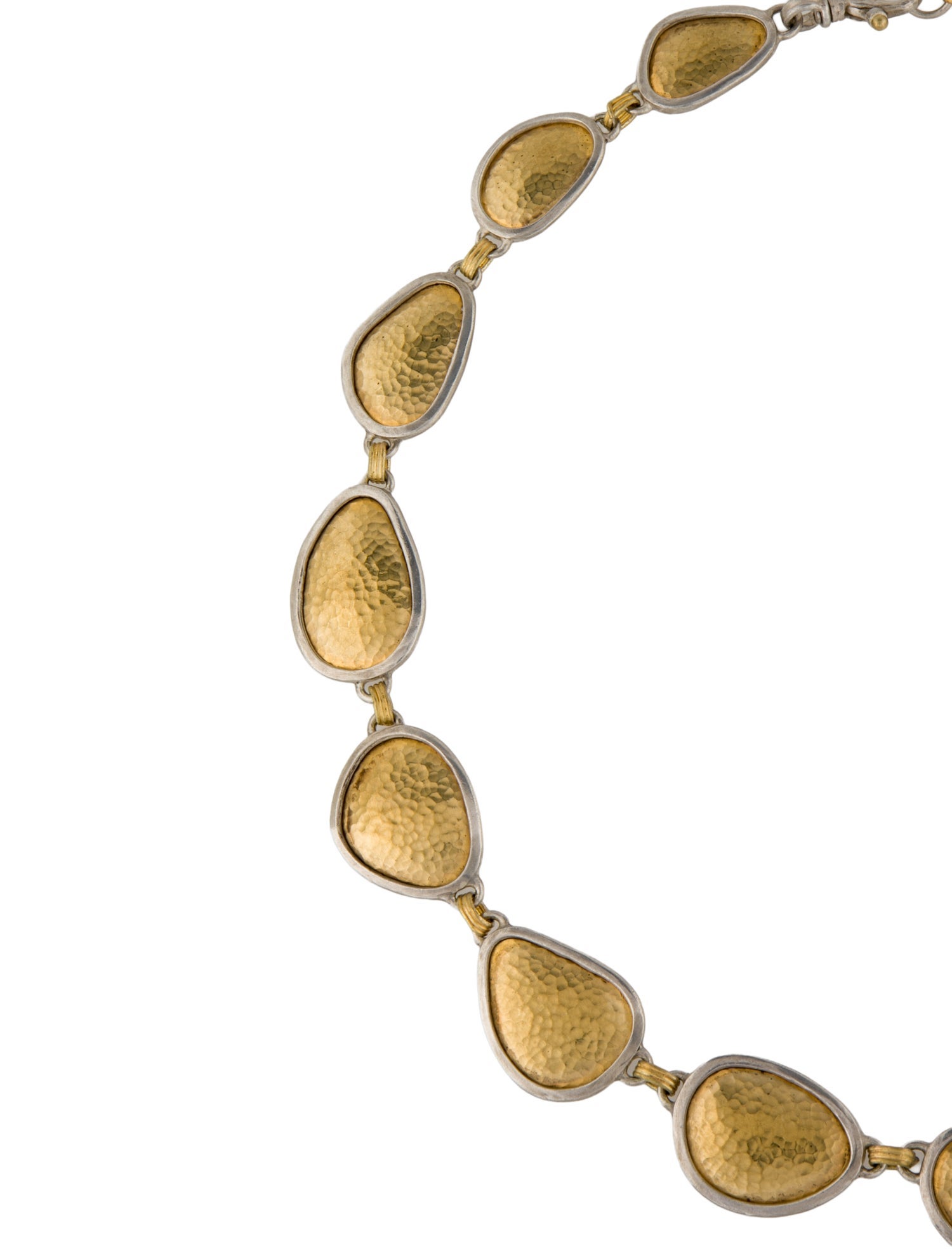 Gurhan Two-Tone Hammered Links Collar Necklace