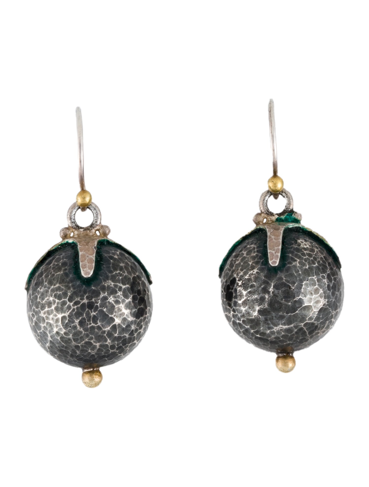 Gurhan Two-Tone Texture Ball Drop Earrings