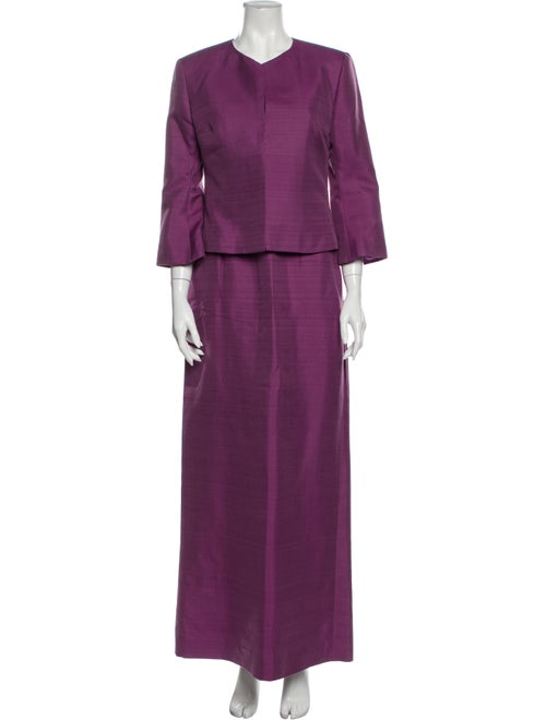 Guy Laroche Strapless Long Dress Purple