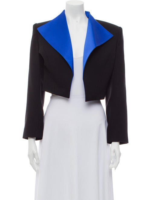 Guy Laroche Wool Colorblock Pattern Bolero Wool
