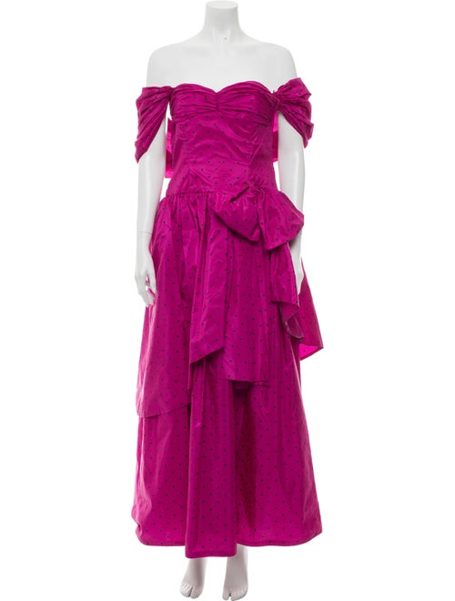 Guy Laroche Silk Long Dress Pink