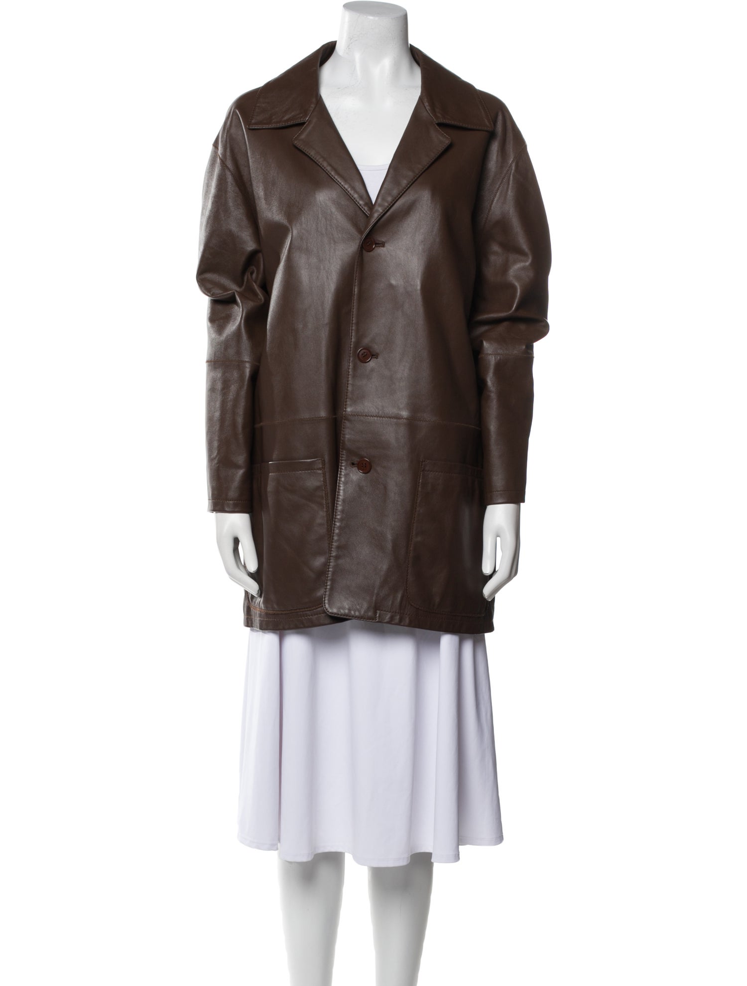 Guy Laroche Lamb Leather Utility Jacket