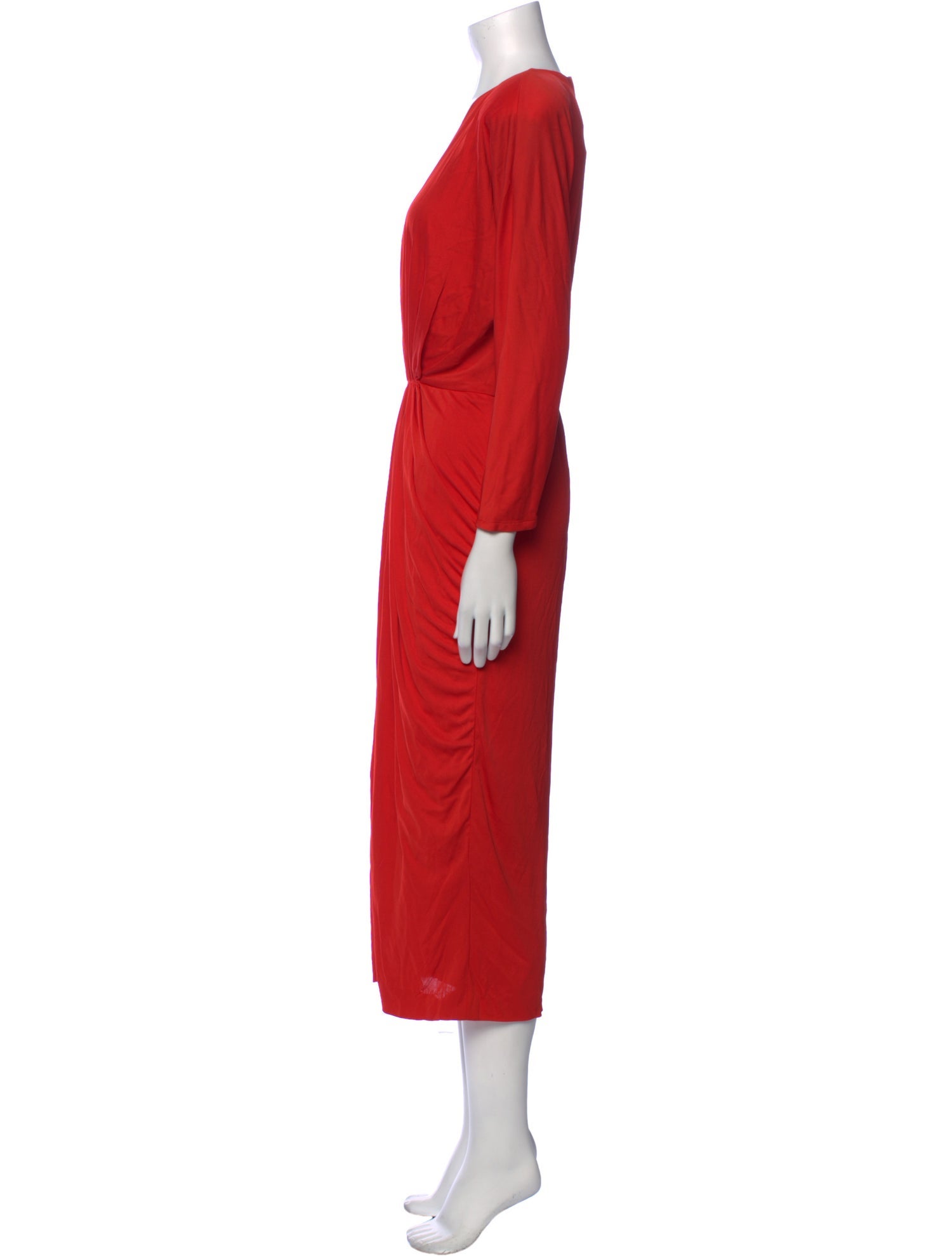 Guy Laroche V-Neck Long Dress