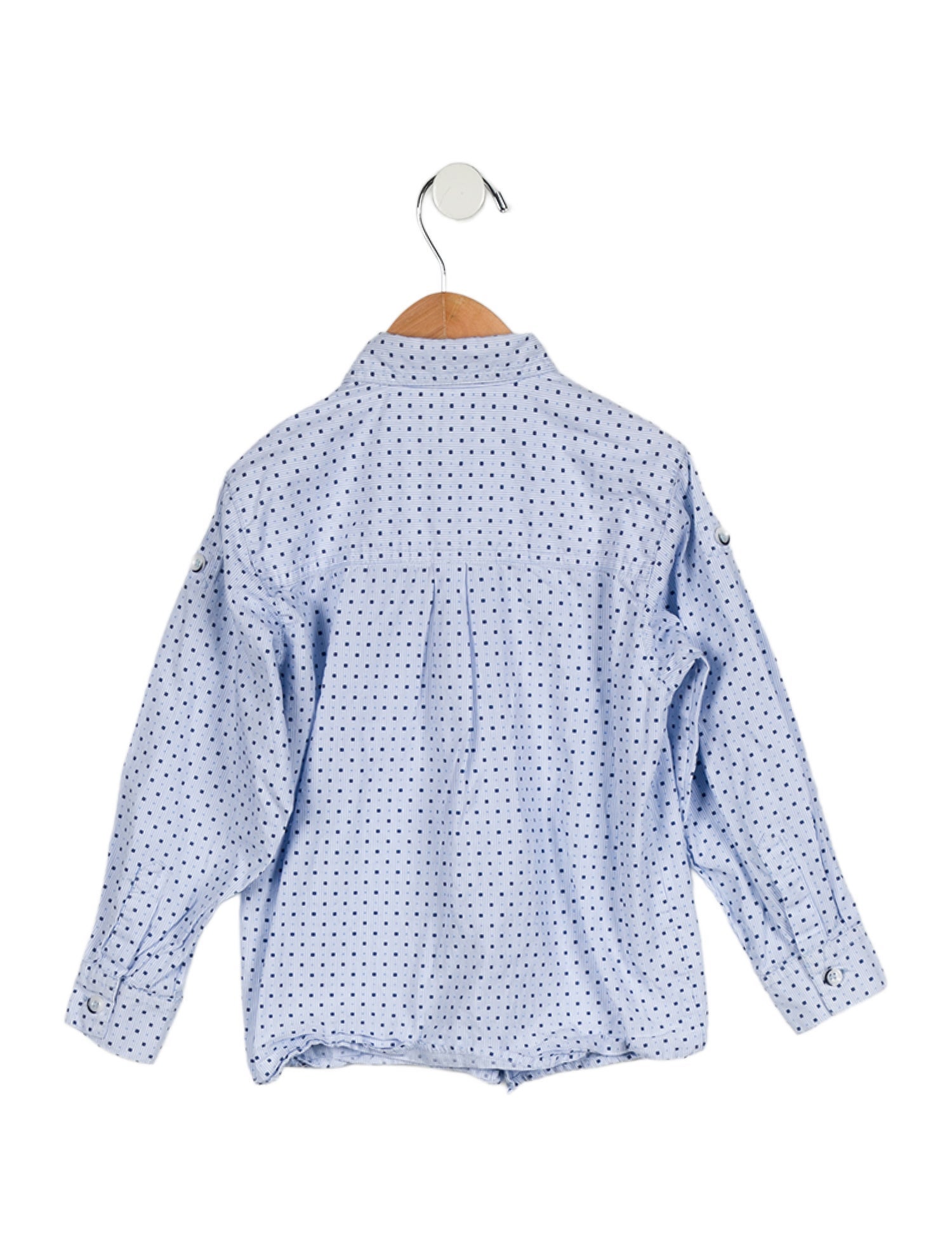 Guy Laroche Kids Boys' Blue Pattern Button Down Shirt