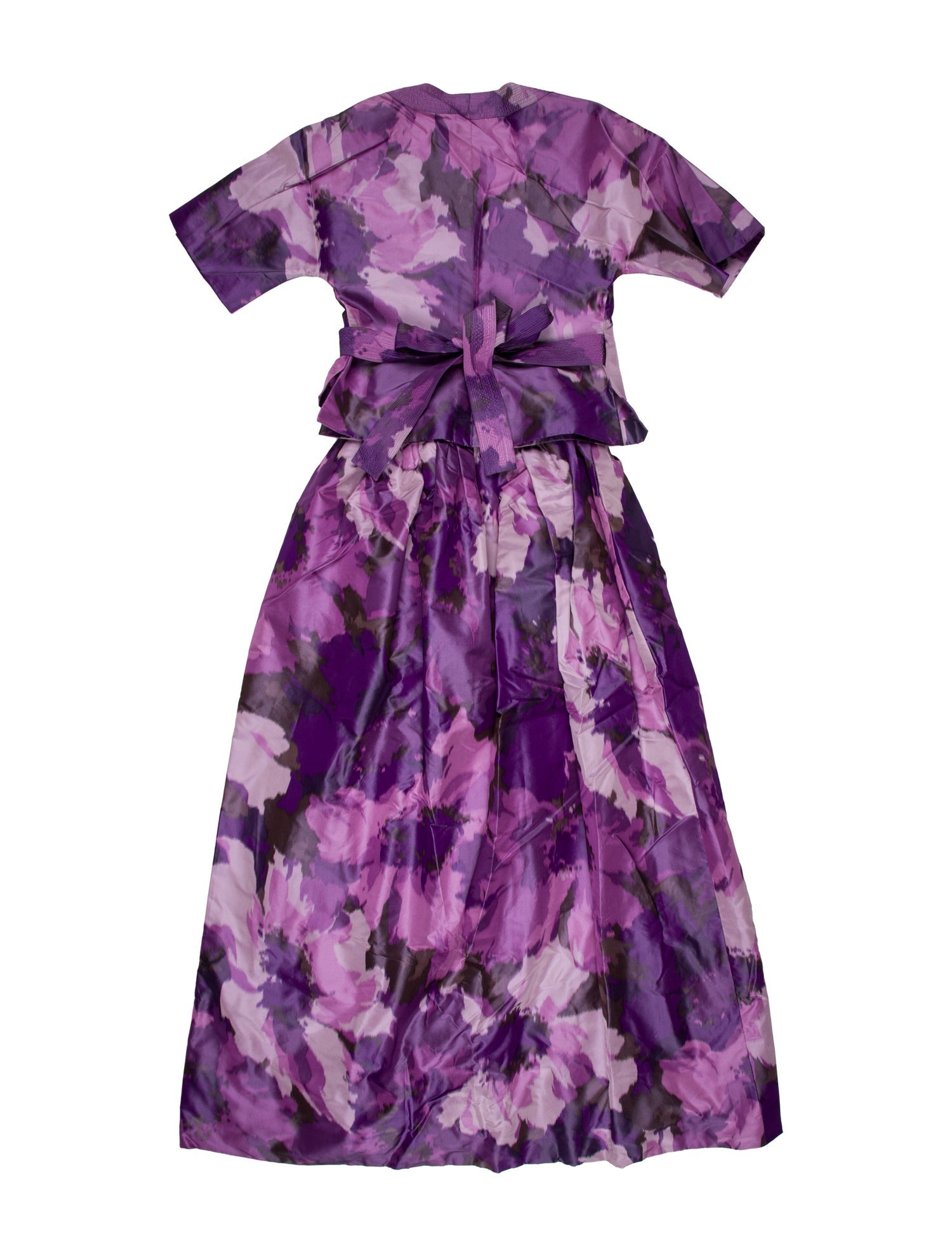 Guy Laroche Tie-Dye Print Pleated Accents Skirt Set