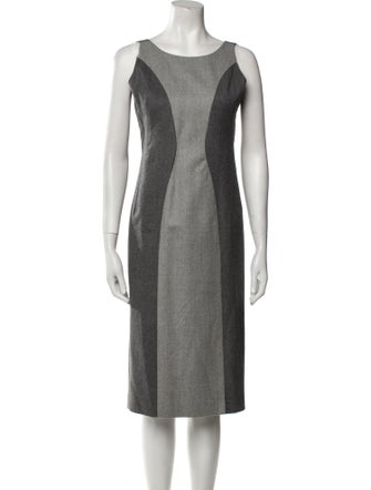 Gustavo Cadile Scoop Neck Midi Length Dress