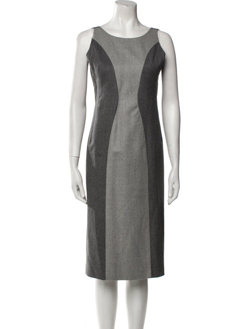 Gustavo Cadile Scoop Neck Midi Length Dress