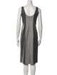 Gustavo Cadile Scoop Neck Midi Length Dress