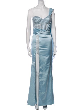 Gustavo Cadile One-Shoulder Long Dress