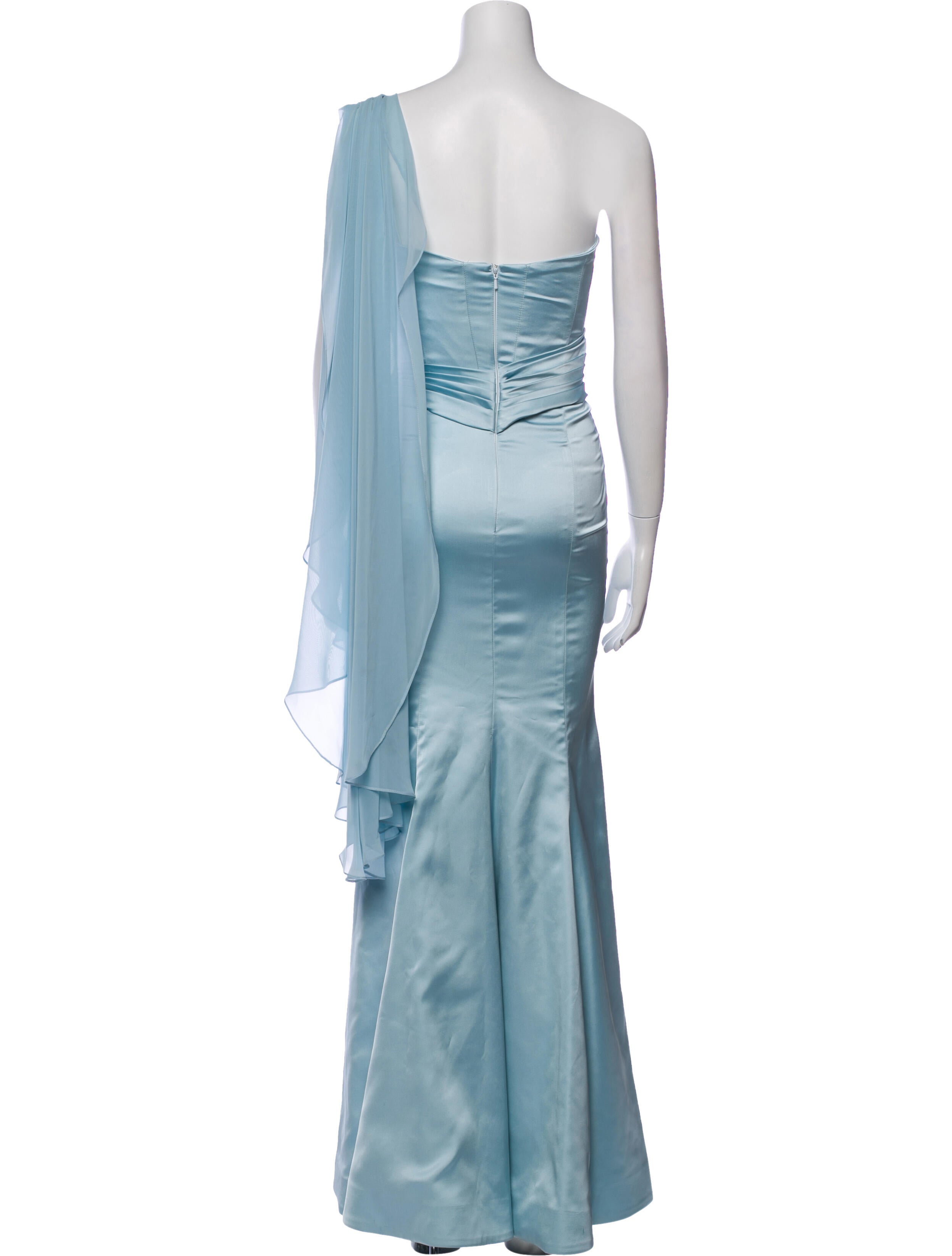 Gustavo Cadile One-Shoulder Long Dress