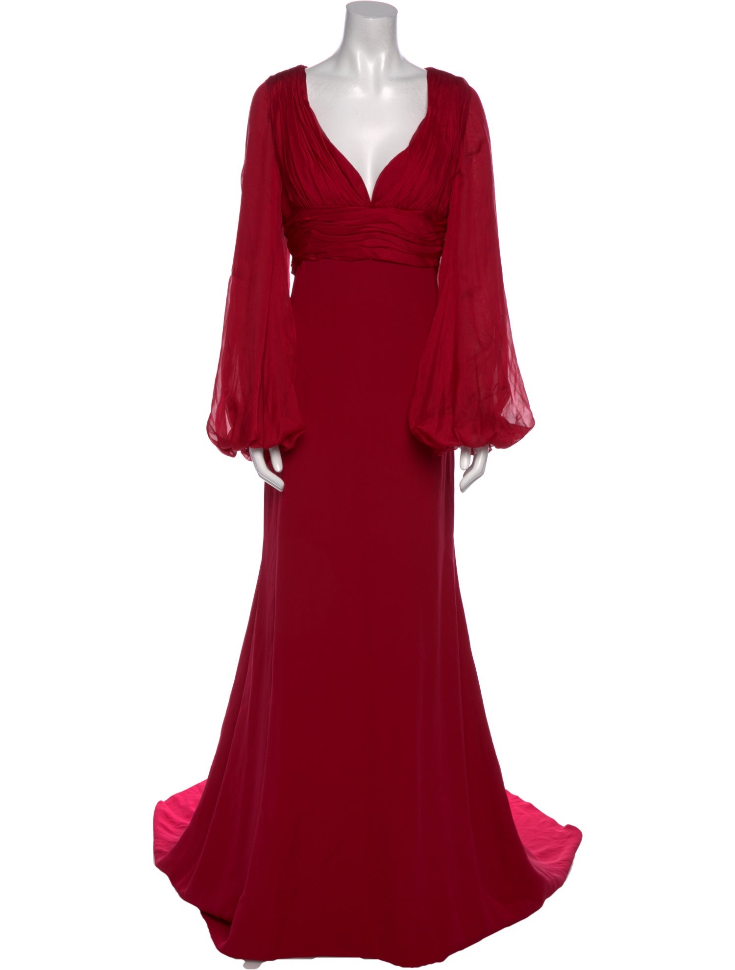 Gustavo Cadile V-Neck Long Dress