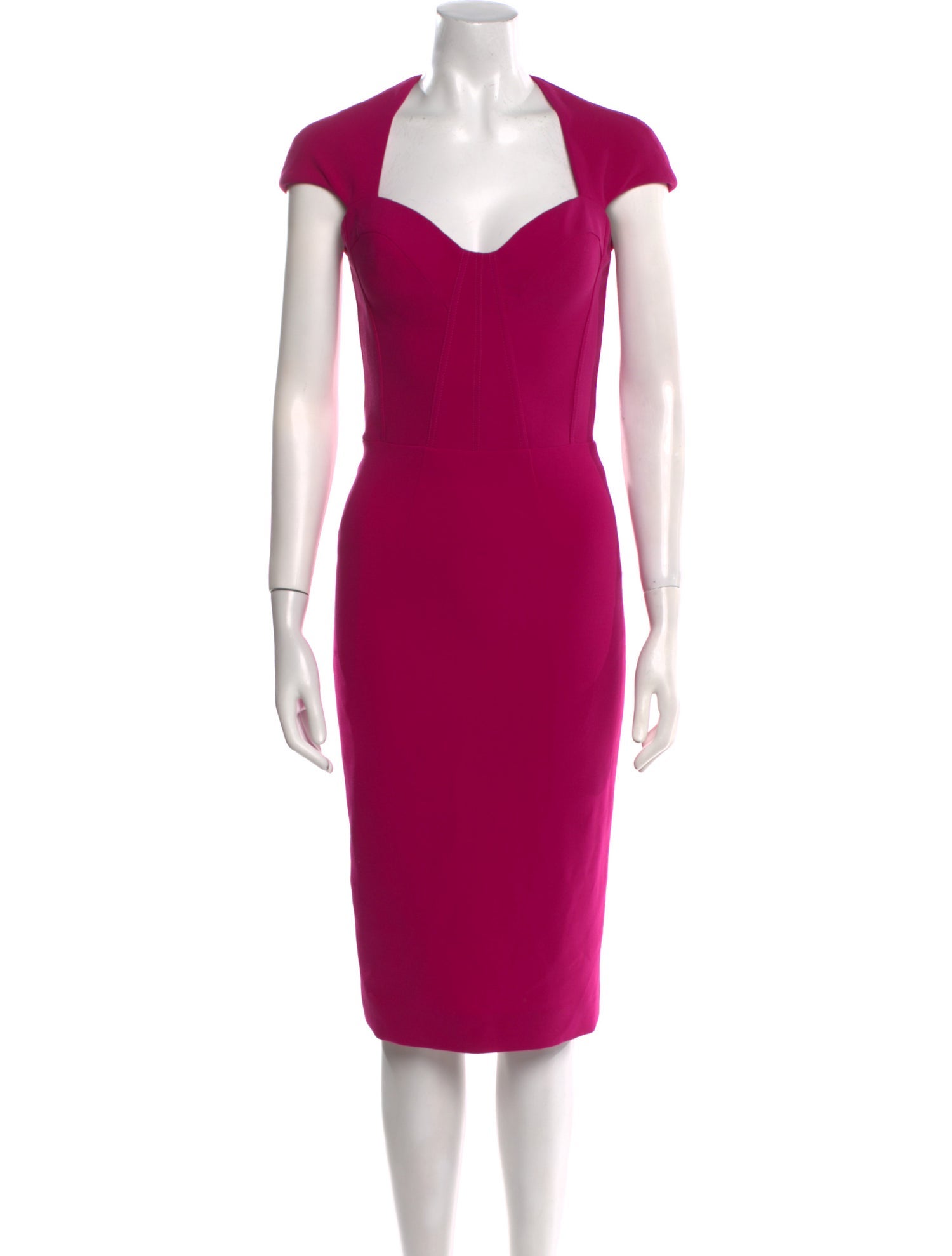 Gustavo Cadile Square Neckline Knee-Length Dress