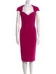 Gustavo Cadile Square Neckline Knee-Length Dress