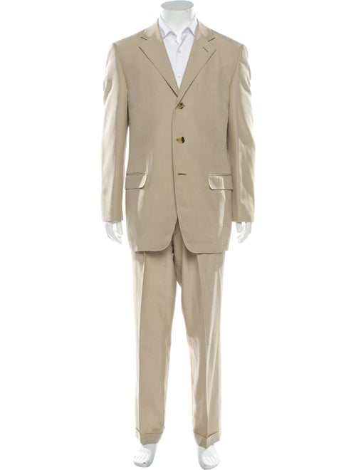 Gianni Versace Silk Polka Dot Print Two-Piece Suit