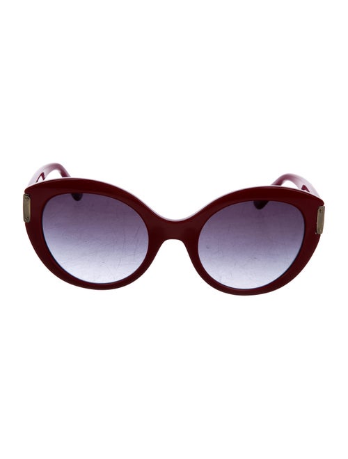 Gianni Versace Round Tinted Sunglasses Red