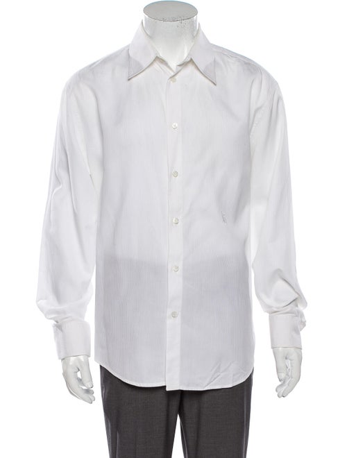 Gianni Versace Striped Long Sleeve Dress Shirt