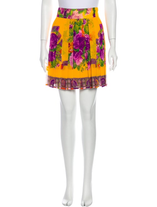 Gianni Versace Vintage Mini Skirt Yellow