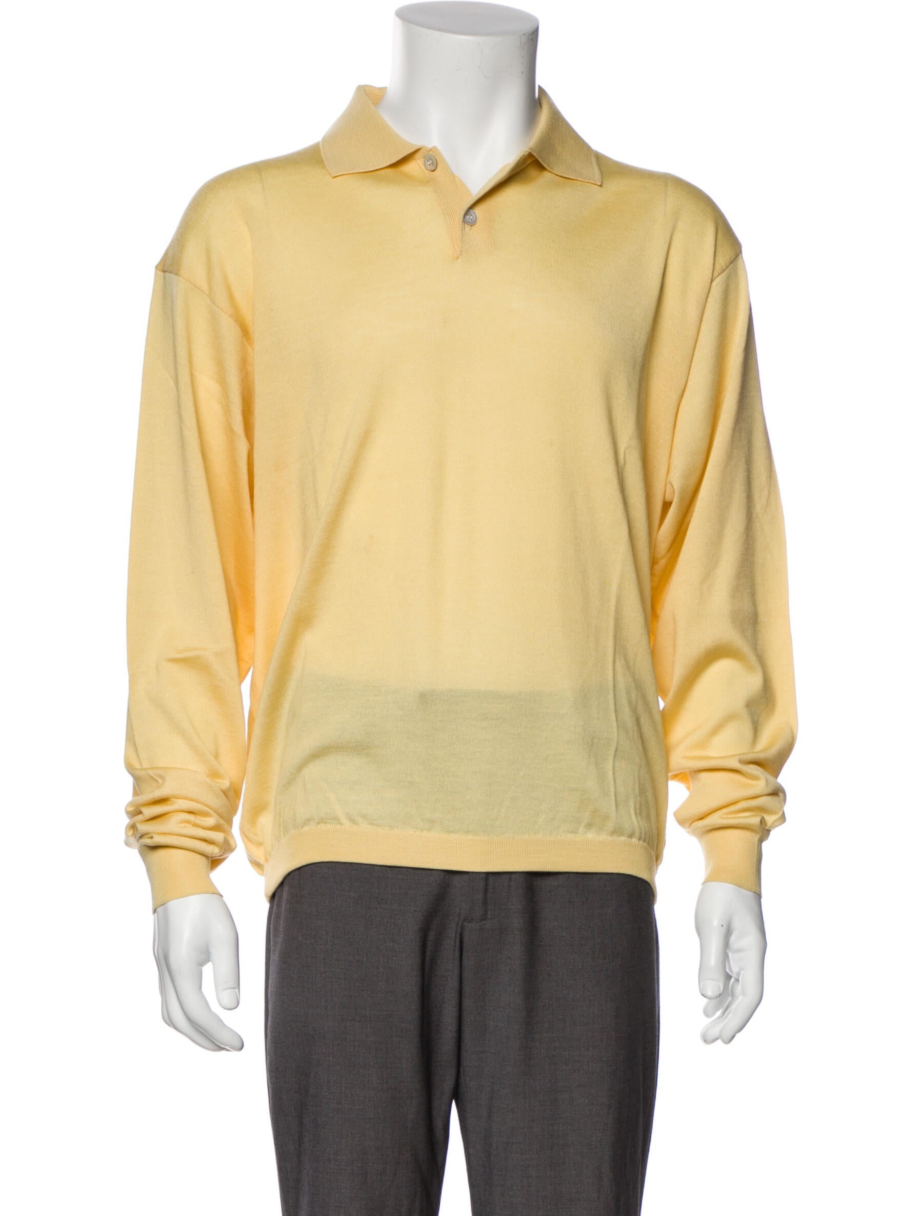 Gianni Versace Collar Long Sleeve Polo Sweater