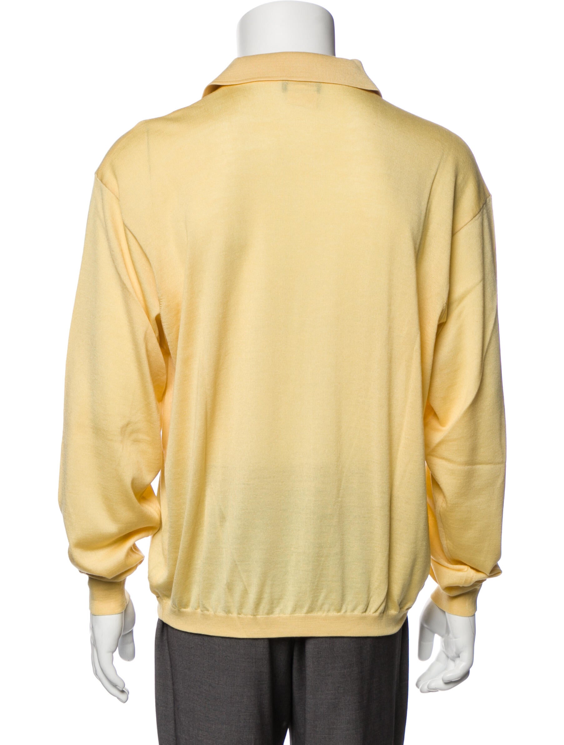 Gianni Versace Collar Long Sleeve Polo Sweater