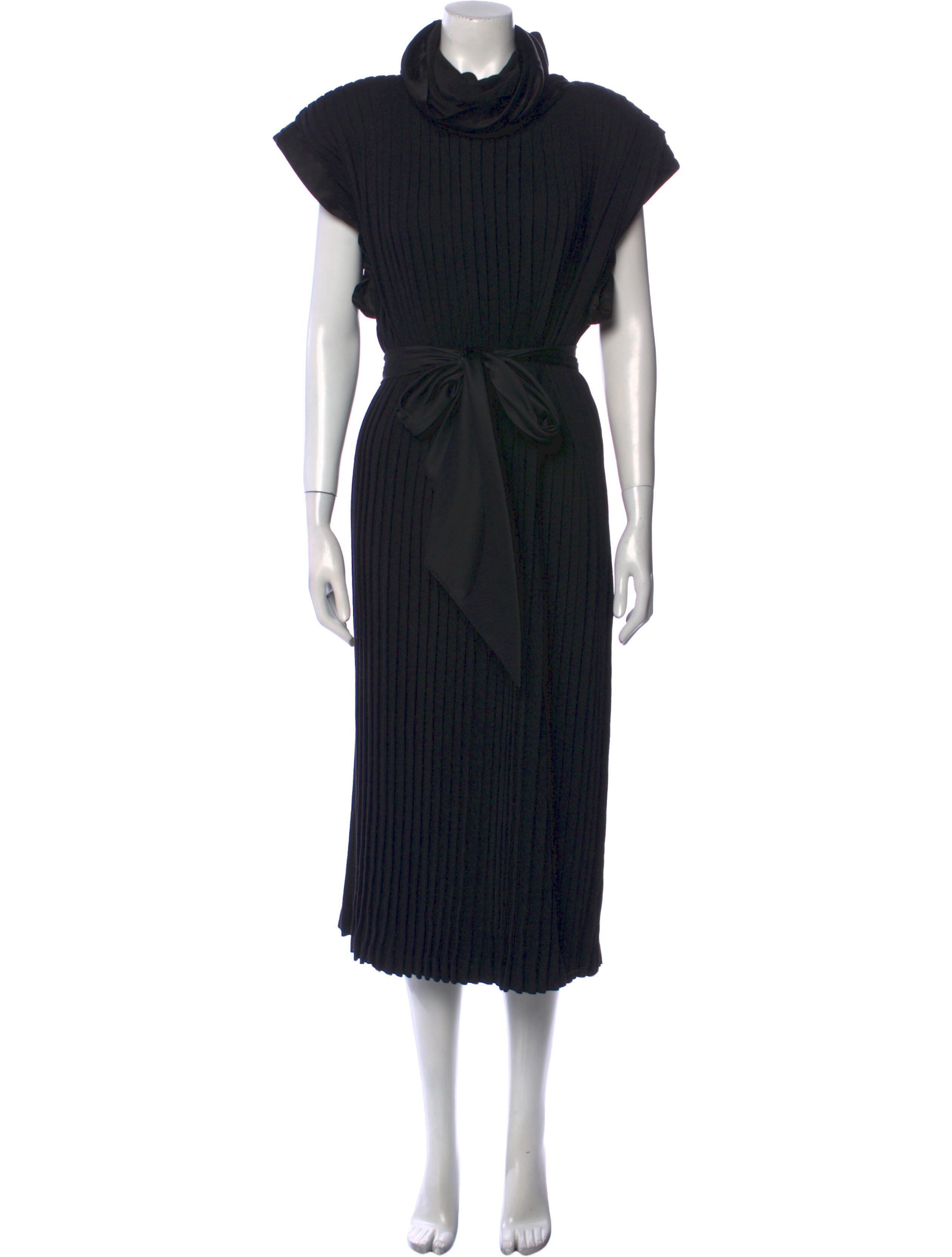 Gianni Versace Vintage Midi Length Dress Black Dresses, Clothing