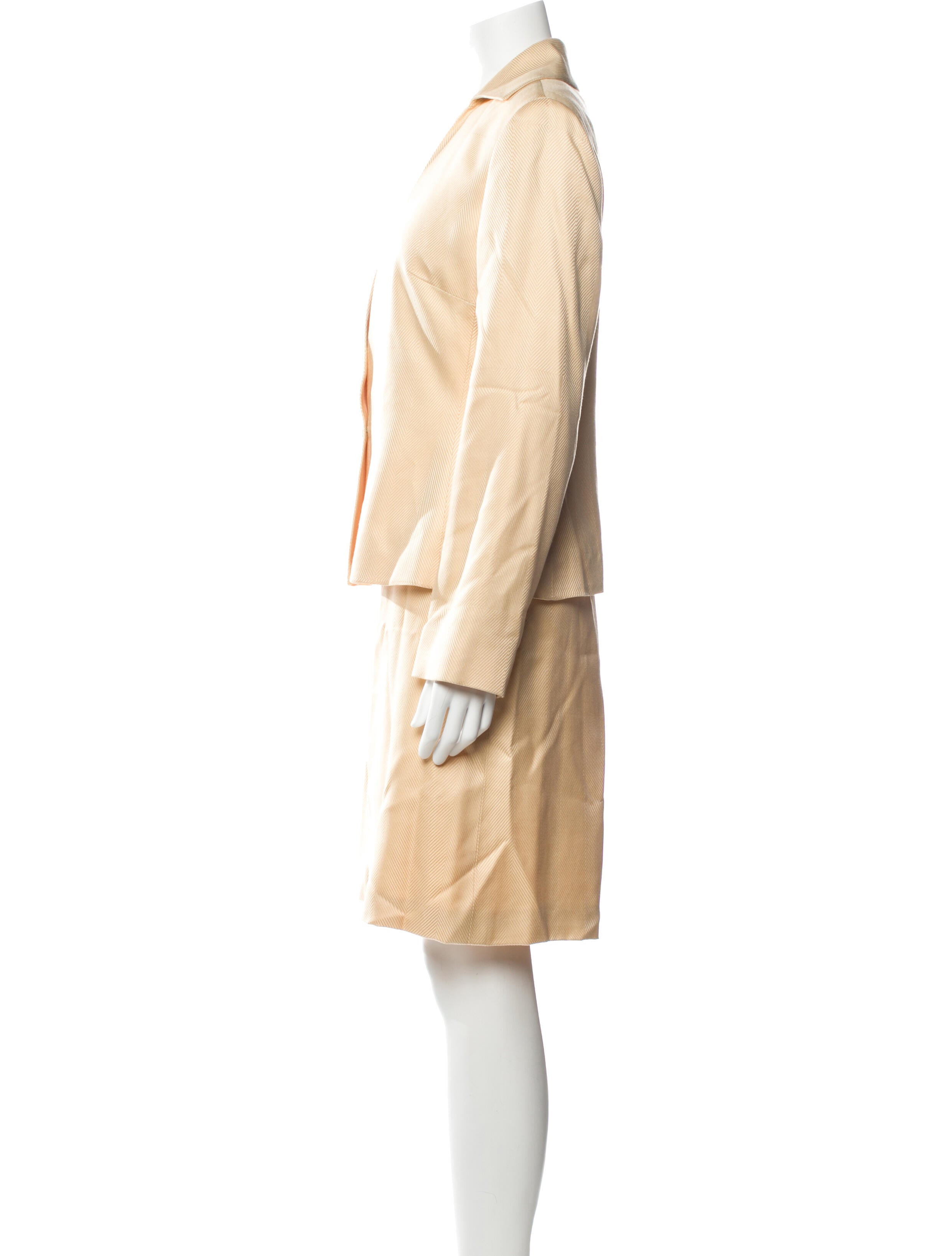 Gianni Versace Silk Striped Skirt Set