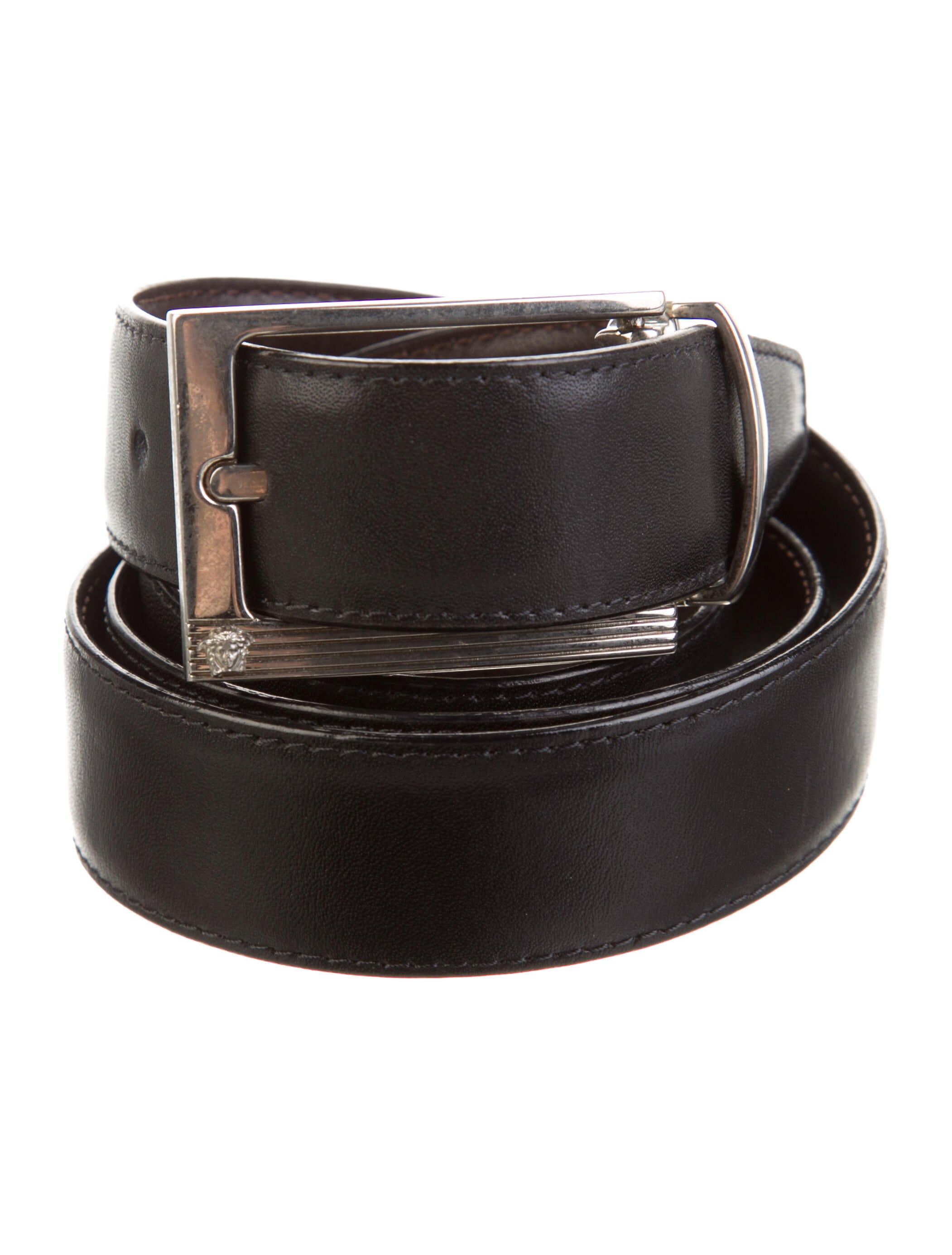 genuine leather versace belt men
