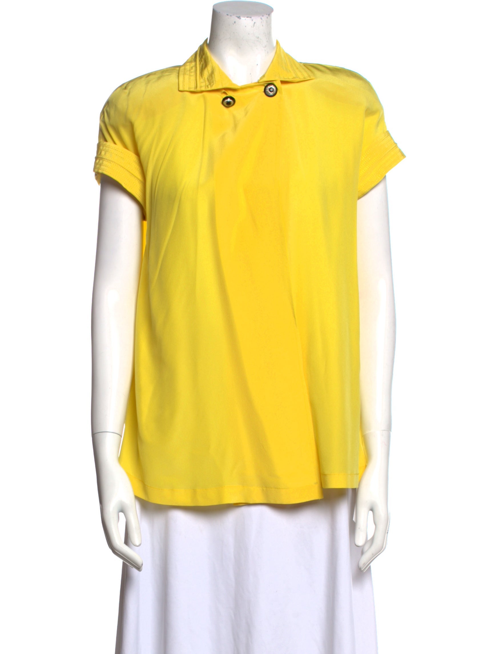 Gianni Versace Vintage Late 1970's Early 1980's Polo Yellow Tops