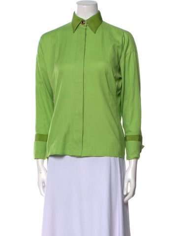 Gianni Versace Tops Vintage Late 1980's - Early 1990's Button-Up Top Us2, It38 | XS