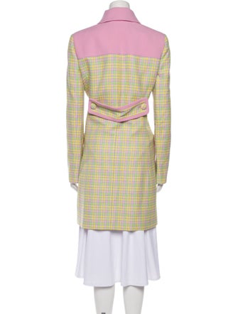Versace 2022 Plaid Print Coat