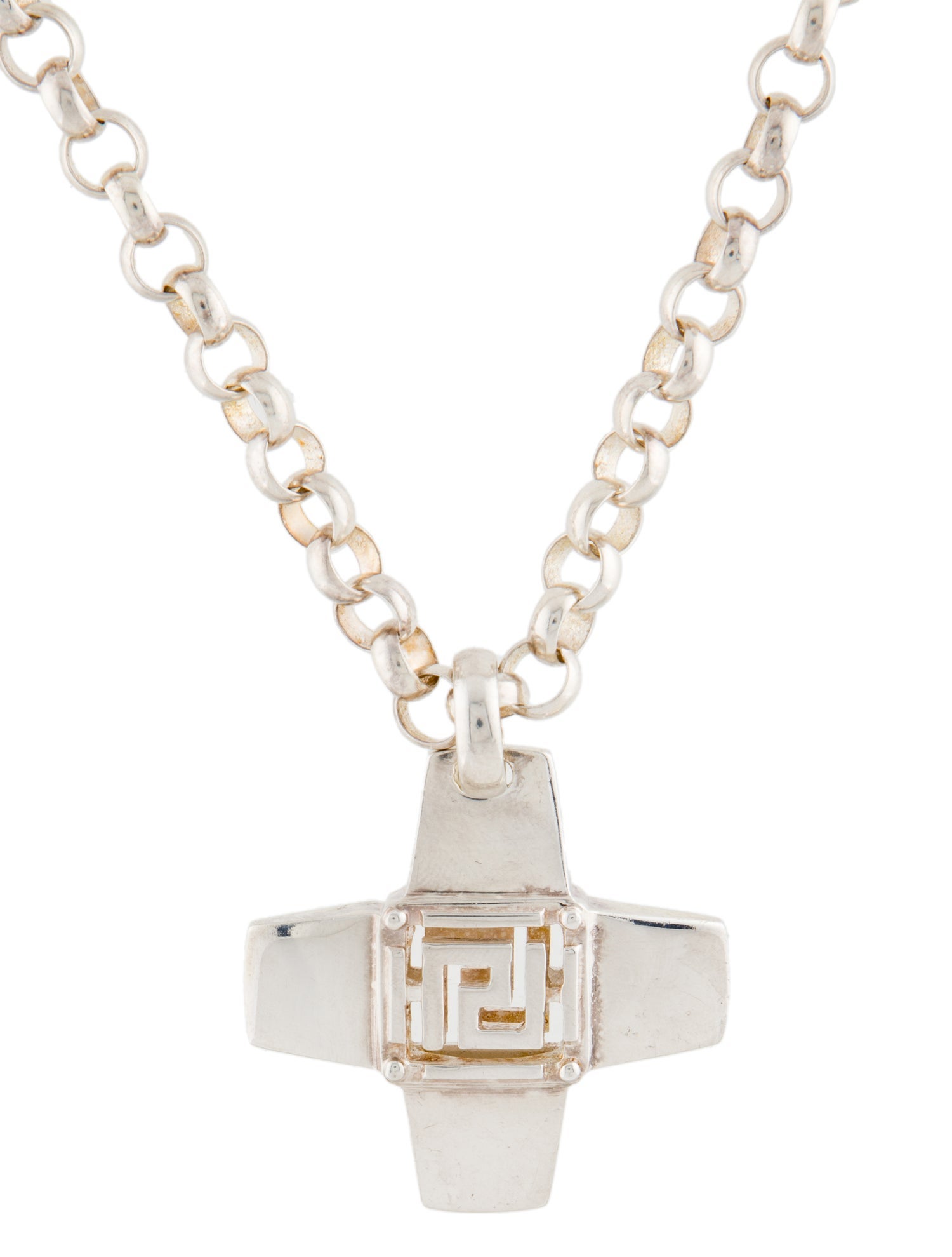 Gianni Versace Vintage Cross Pendant Necklace