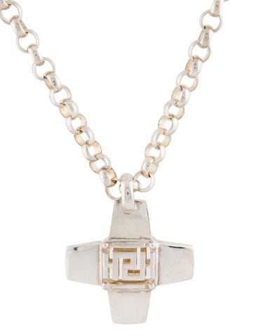 Gianni Versace Pendant Necklace Vintage Cross